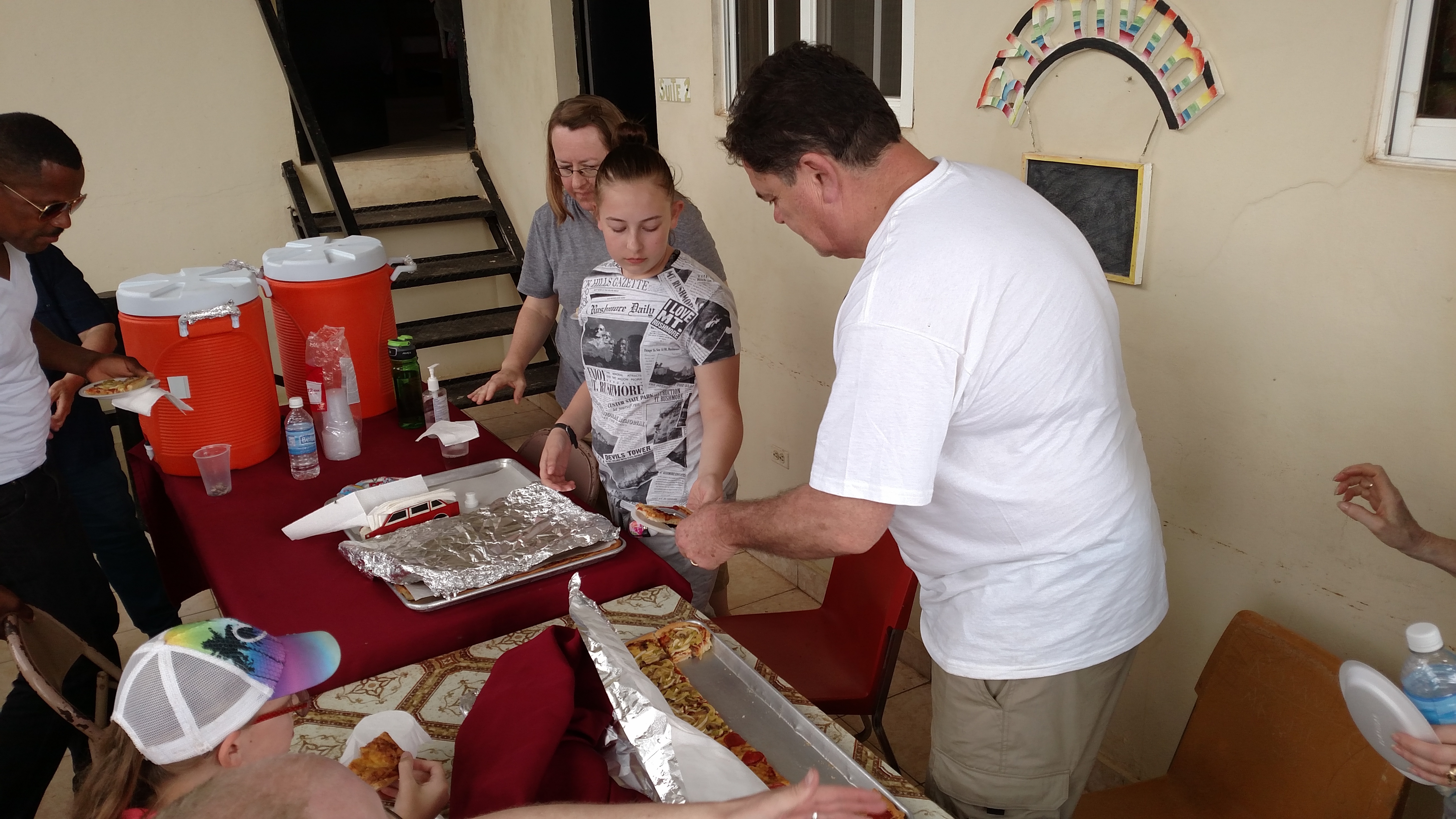 The school has a bakery. Hugues always said they had the best pizza in all of Haiti. We usually had it for lunch, one day each year.