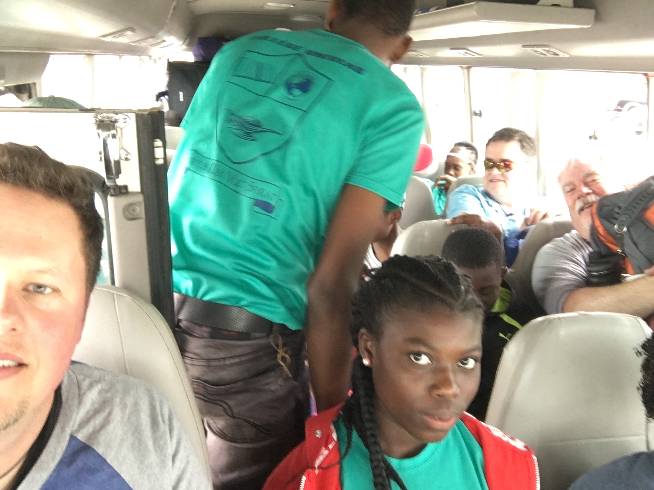 The bus from the school served a number of years for our field work. We never knew who our Haitian staff would see that needed a ride back into Ouanaminthe. Hugues would always laugh and state, "There's always room for one more!"