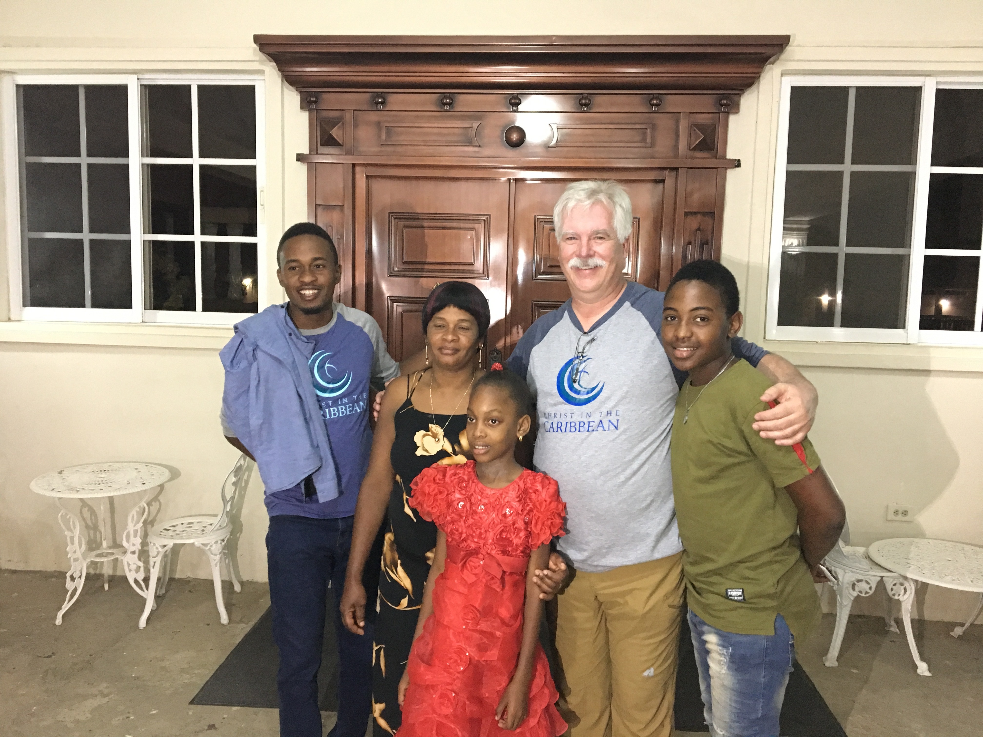 Rodney, his mother, brother and sister joined the team for a Maundy Thursday dinner at our hotel.